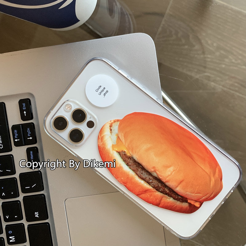 ins niche cheeseburger applies to Apple iPhone 14 phone case 13 14 proXSmax soft suit XR