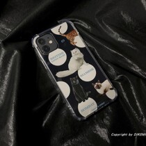 South Korea Ins Wave Point cute kitty applies Apple iphone13 12 11Promax XS mobile phone shell XR soft