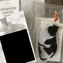 Japanese and Korean in spoiled cat and fish phone case for iPhone 14pro 13 Pro Apple 12 promax soft sleeve