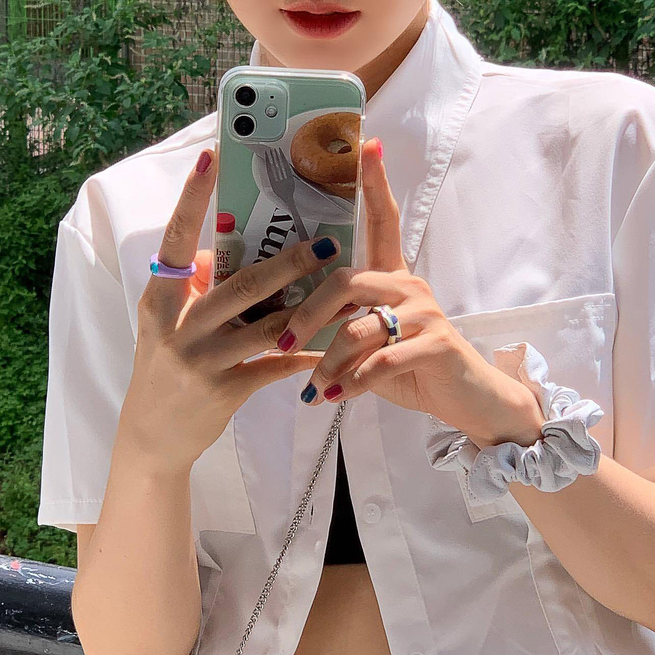 Korean ins bagel breakfast is suitable for Apple iphone14pro 13promax mobile phone case silicone all-inclusive