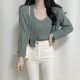 Temperament Autumn Goddess Style 2022 New Hong Kong Style Retro Fashion Sweater Cardigan Suspenders Small Two-piece Set