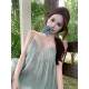 French perm mesh stitching chiffon sleeveless