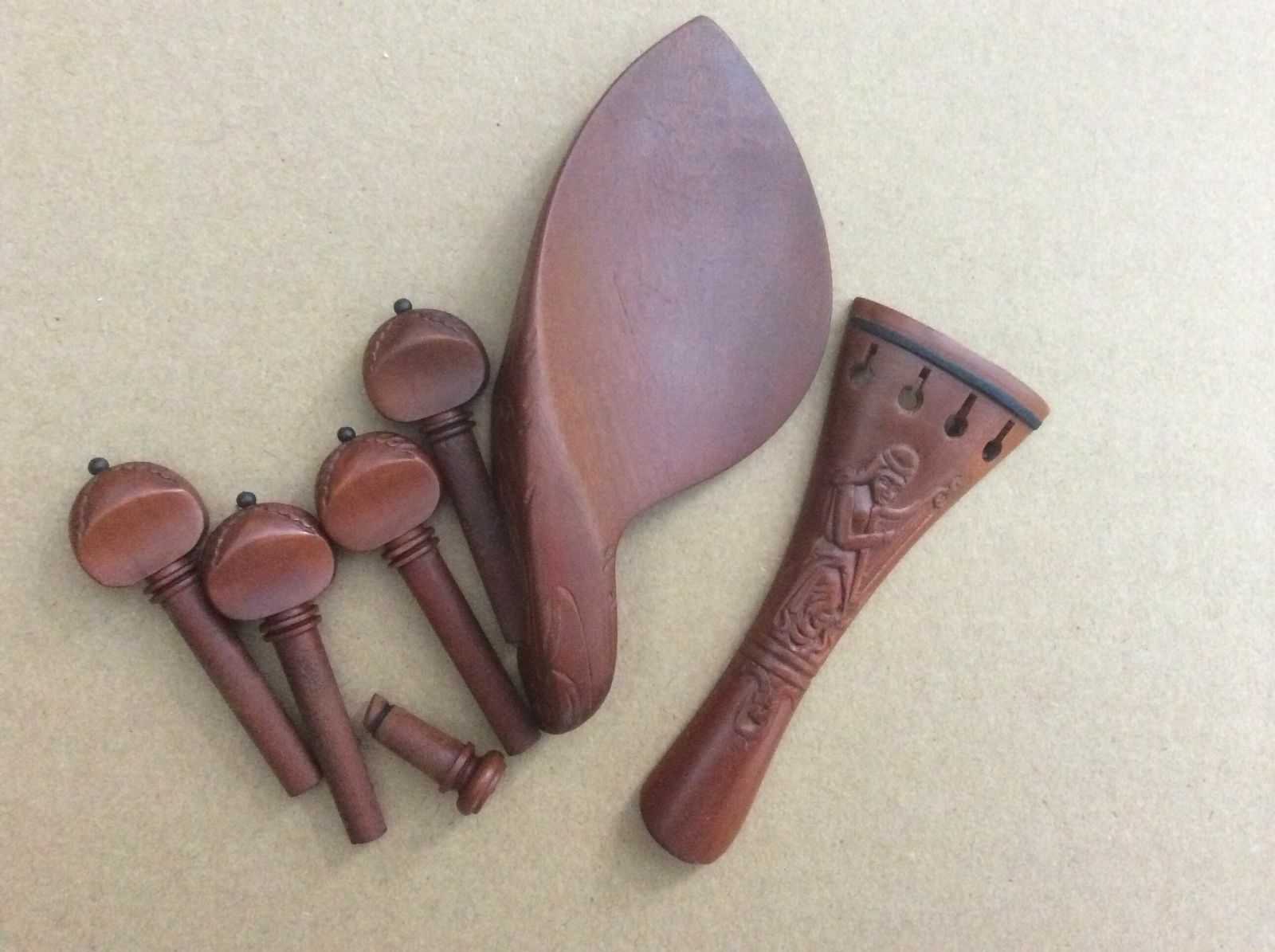 High-grade violin accessories, jujube wood high-grade carving accessories, 4 4 high-grade violin accessories, red jujube wood