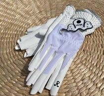 Spot South Korea Ladies Golf Small Lambskin Gloves Hands Dew Finger Left Right Hand Breathable Wear Resistant Fashion