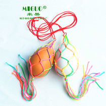 Rice fruit pure hand woven environmental protection non-toxic segment dyed colorful jade line Dragon Boat Festival Egg Set Egg net pocket egg pocket Egg bag