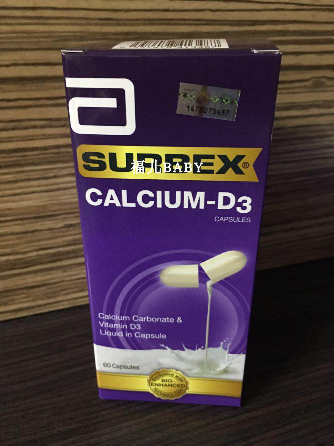 Malaysia Direct Post Abbott Surbex Calcium-D3 capsule calcium D3 is more likely to absorb 60 grains