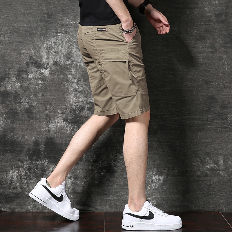 Men's Casual Shorts, Summer Thin Cargo Shorts, New Khaki Trendy Loose Five-Point Pants, Sports Mid-Length Pants