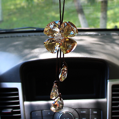 Thời trang K9 Crystal Car Mặt dây chuyền Đồ trang trí Nam và Nữ Xe ô tô Đồ trang trí nội thất Mặt dây chuyền Mặt dây xe hơi trang trí taplo xe hơi