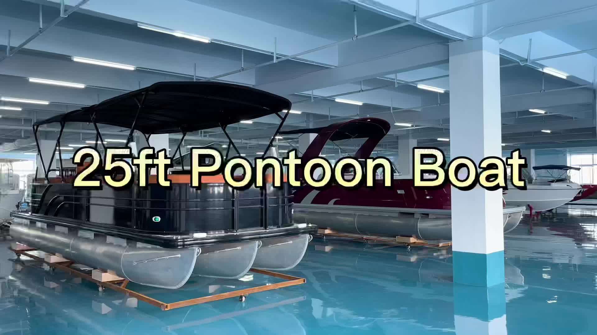 Kinocean Series Welded Aluminum Tubing Pontoon Fishing Boat Yacht For