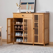 Entering the living room shoe cabinet entering the home porch cabinet home door Chinese Nordic large capacity bamboo lockers storage cabinet