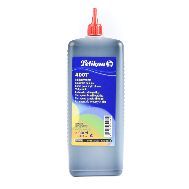 (No Returns or Exchanges) Pelikan 4001 Ink 1000ml 1000 Milliliters Glossy Black