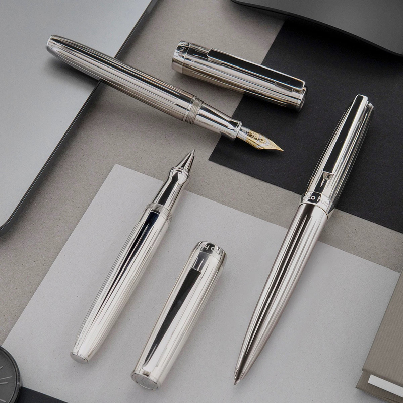 Ottohutt Design07 Series Sterling Silver Metal Fountain Pen