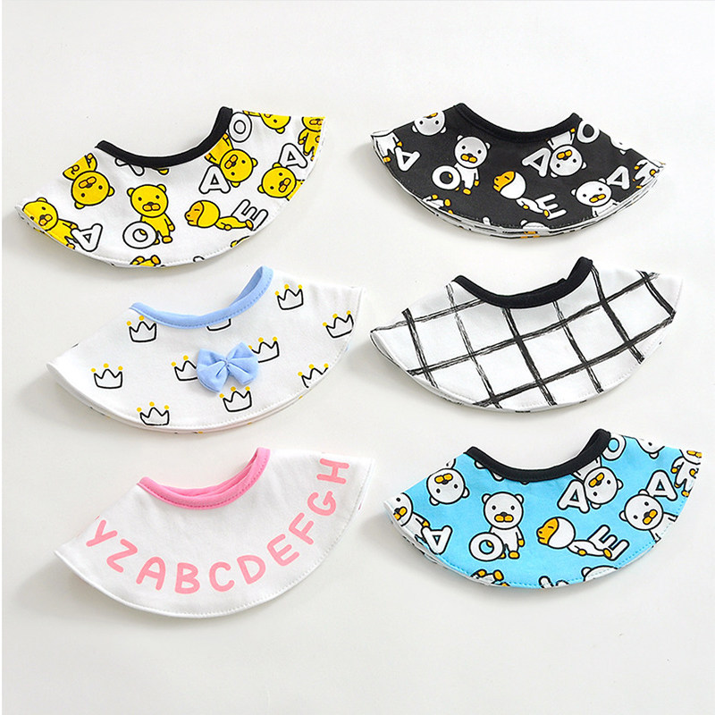 Tide baby bib 360 swivel bib waterproof and soft pure cotton baby saliva towel newborn anti-spitting milk scarf