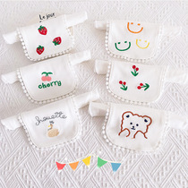 Childrens sweat towel Korean embroidery infant gauze pad back towel breathable cotton for men and women baby sweat towel
