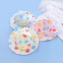 Baby hat summer new baby sunshade fisherman hat breathable thin cotton gauze newborn hat sun hat
