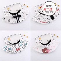 Korean new baby cotton bib cartoon can 360 Rotating saliva towel handsome baby bib waterproof rice pocket