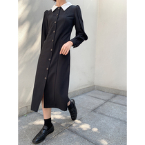 Pumen XUS exclusive niche design loose dress bubble sleeve female spring and autumn long shirt dress