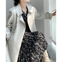 Pumen XUS Xinjiang cotton_classic B into windbreaker jacket female draping long casual coat