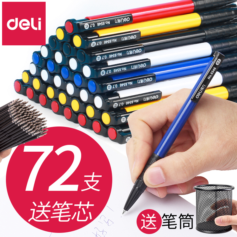 Able ball pen in press style old oil pen multicolored female refill red black office students with pen blue