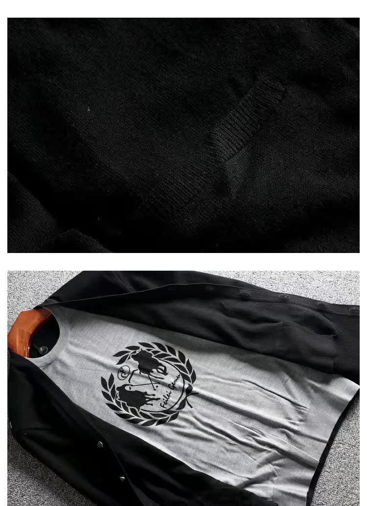 100 áo len mới áo khoác đan áo len nam áo len Hàn Quốc áo len giả hai mảnh áo len nam 5007 hoodie nam
