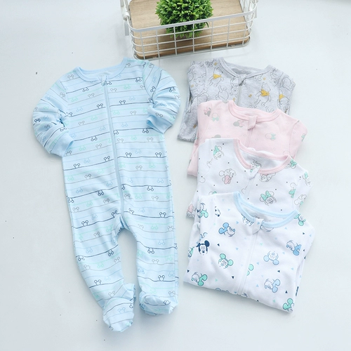 Детское весеннее осеннее милое мультяшное боди для выхода на улицу для новорожденных