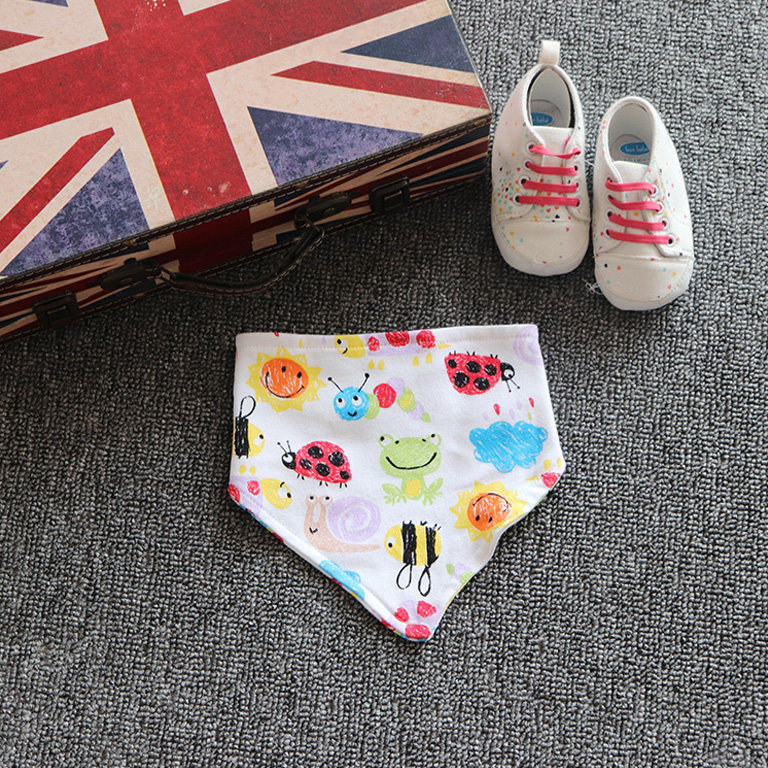 Special price baby triangular towel male and female baby saliva towel double layer by button newborns scarf toddler for eating and eating around