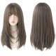 Full wig women's mid-length realistic natural headgear