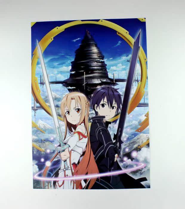 Anime hoạt hình Nhật Bản xung quanh Sword Art Online 2 Kirito Azna 8 poster lớn poster hình nền dán tường ảnh sticker