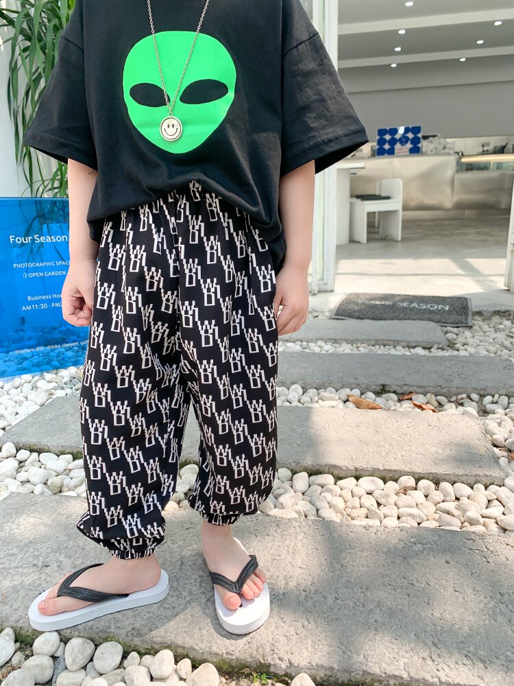 Boys anti-mosquito pants 2021 summer new children's thin casual pants baby loose bloomers children's pants tide