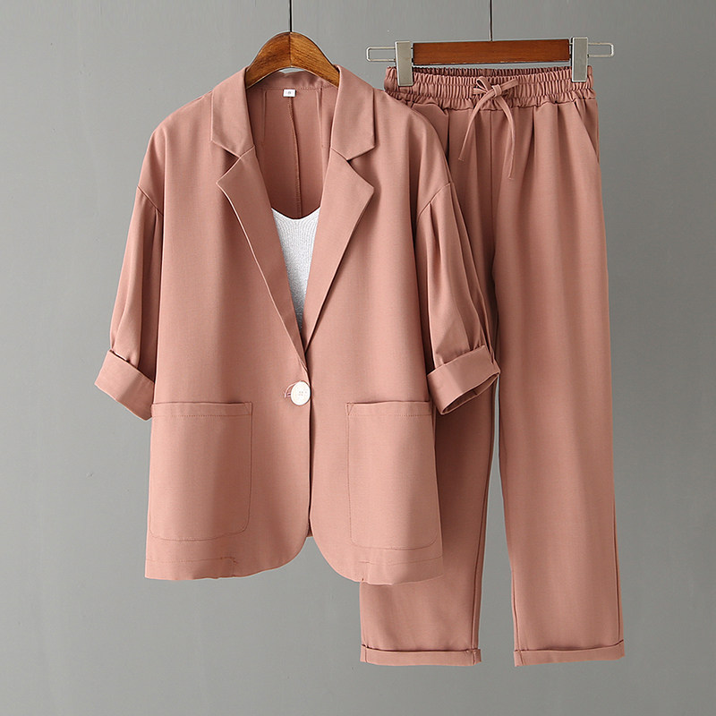 South Korea's Spring and Autumn Ocean Parkway Inn Wind Small Fragrant Suit Suit Women 2022 New Conspicuy Casual West Suit Two Sets Eben