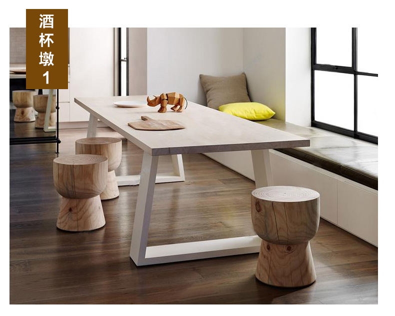 Bắc Âu sáng tạo khối gỗ rắn phân trang trí gốc khắc bàn cà phê cơ sở với phân lớn tấm khung gốc cọc - Các món ăn khao khát gốc bàn bằng gốc cây