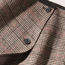 Autumn and winter BI into the list with the small double-sided wool plaid skirt high waist a-shaped skirt