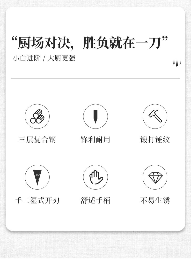 安享好物 安享A级切片刀-张小泉拾味 致切片刀  