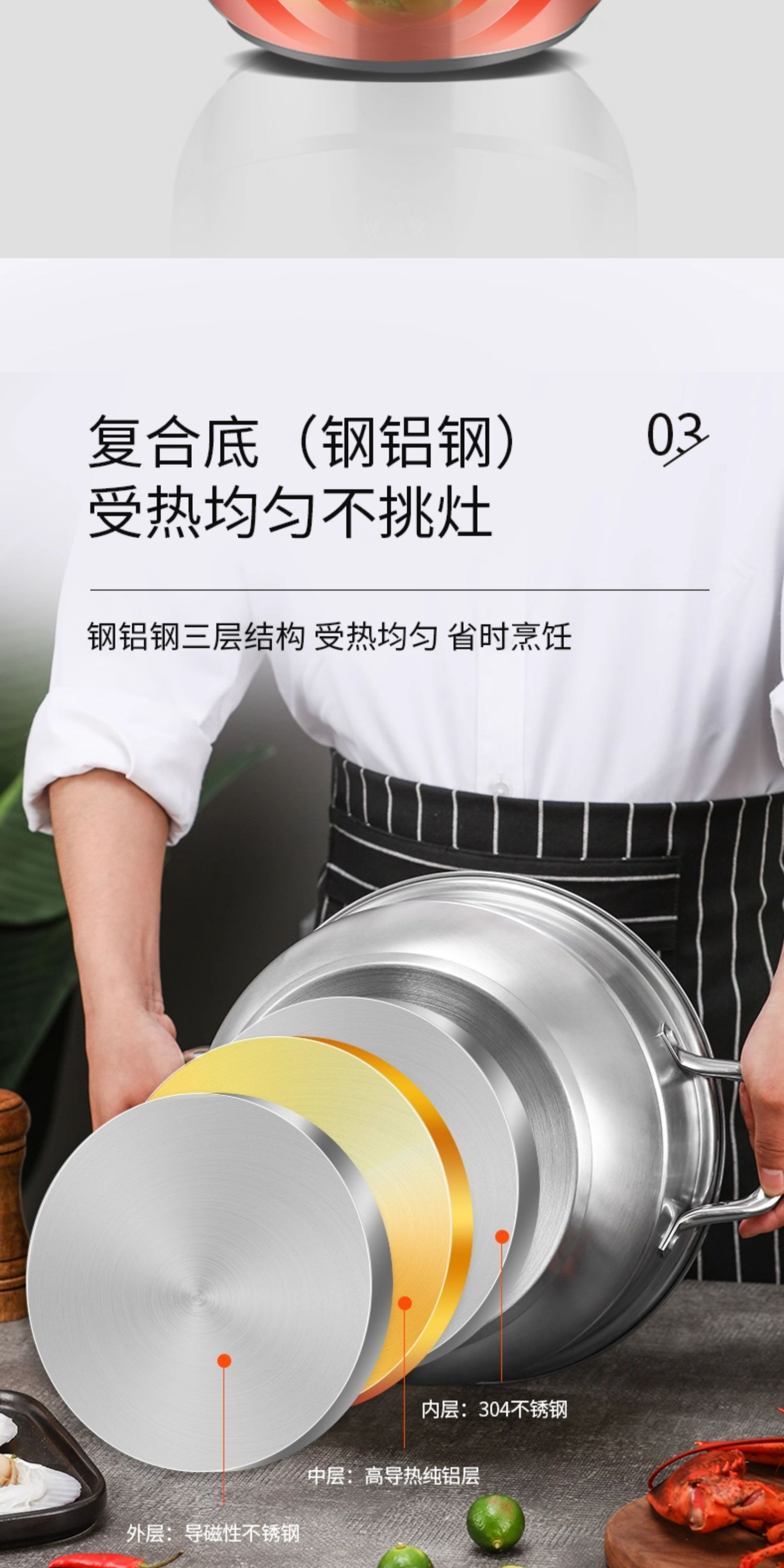 安享好物 安享A级蒸锅-张小泉不锈钢 多用蒸锅  
