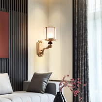 New Chinese all-copper wall lamp Classical atmosphere Living room TV Background wall Aisle Headboard China Wind Villa Wall Lamp