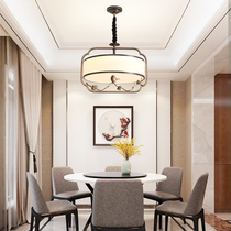 Zen Meaning New Chinese Chandelier Creativity Little Bird Bedroom Lamp Full Copper Round Main Room Tea Room Restaurant Light Decoration Lamps