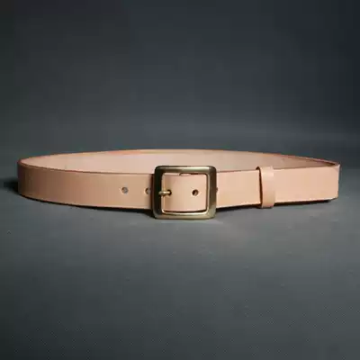 Thick 5MM VEGETABLE TANNED LEATHER American EUCALYPTUS leather handmade belt pure copper belt buckle men's jeans belt trend