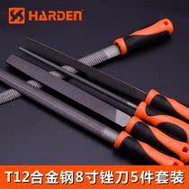 German Hanton high hardness fitter file 5-piece set Flat file Semi-circular file Triangle file Woodworking file Steel file set