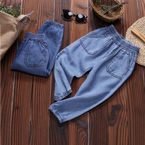 Children anti mosquito pants thin jeans new spring and autumn 2018 pants summer childrens clothing small boy baby trousers