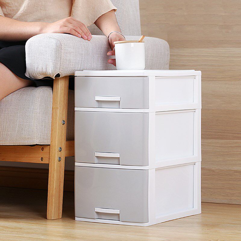 Box drawer containing plaid box mouth red table surface small mini-mounted rack cabinet for cosmetics