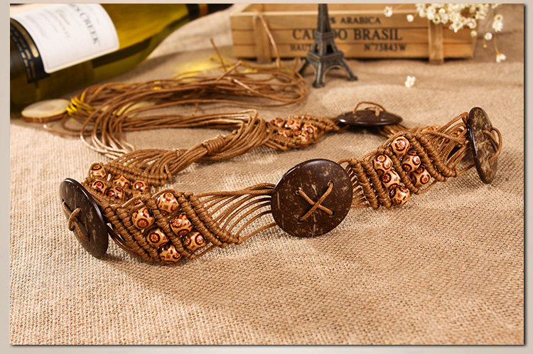 Geweven damesriem in boho stijl als decoratieve jurkriem_voghion.com
