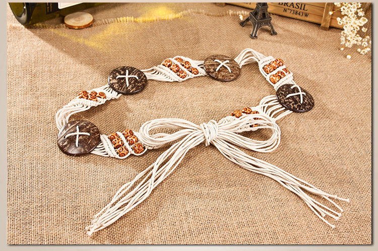 Geweven damesriem in boho stijl als decoratieve jurkriem_voghion.com