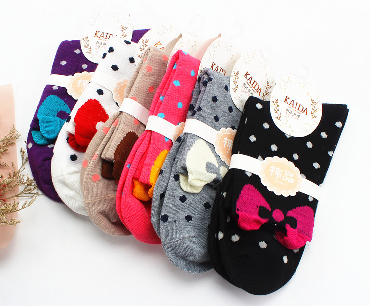 W6 Bít tất Bít tất Phụ nữ Han Cotton Bít tất Đại học Mùa đông Gió ấm Làm lạnh Lạnh Tất vớ nam Hàn Quốc tất cao cổ nam