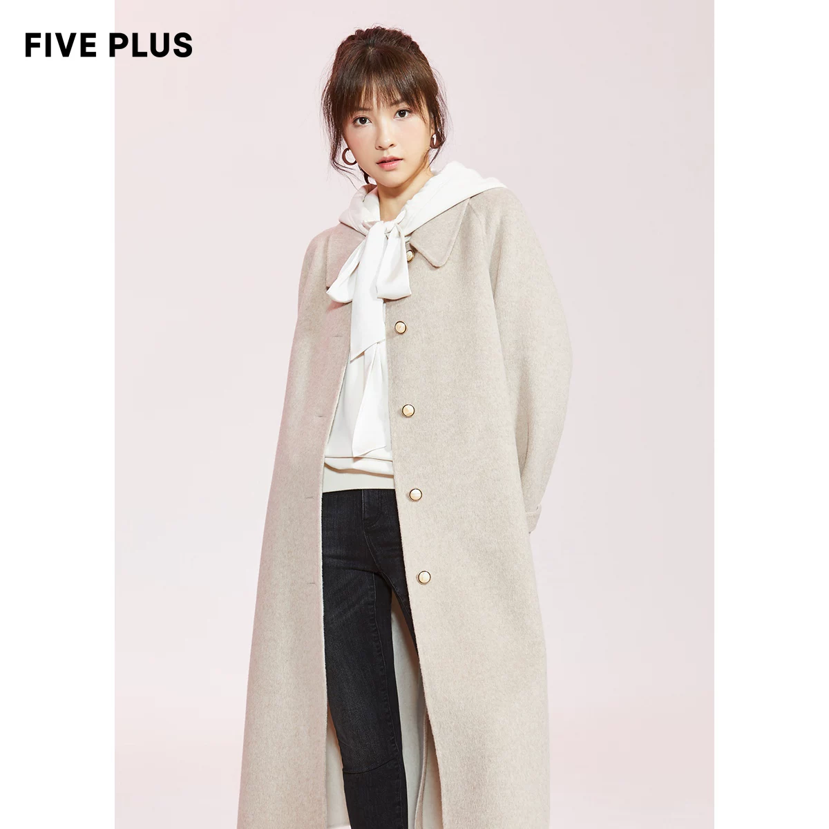 Down jacket, woolen double-sided woolen coat, long trench coat, 2020, oversize