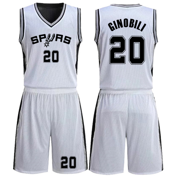 Hai bên mặc Spurs 21 Duncan jerseys nam đội bóng rổ đồng phục tùy chỉnh đồng phục đội thể thao phù hợp với in số áo chạy bộ nike