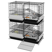 Rabbit cage anti-peeing household indoor rabbit raising extra large cage new rabbit nest guinea pig double-story villa