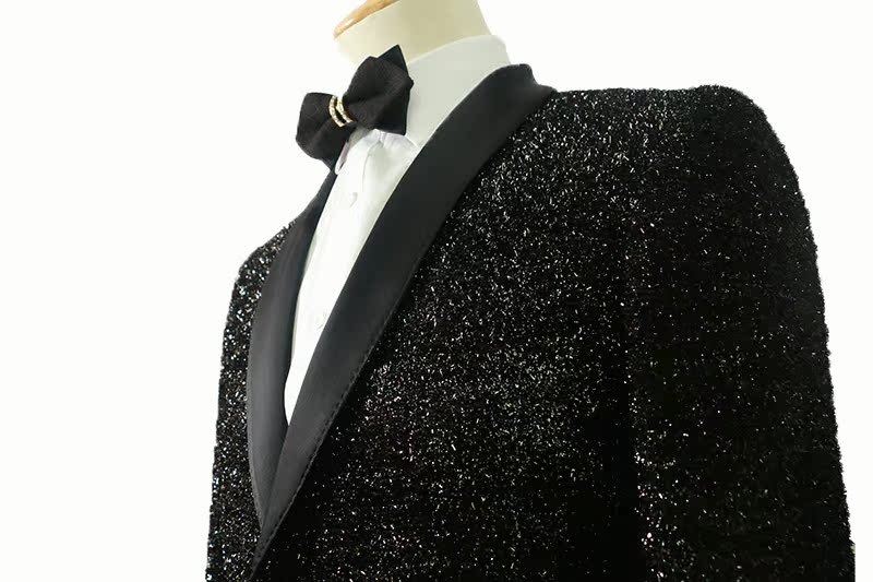 Bắc Kinh đám cưới menswear chủ nhà phù hợp với đám cưới chủ chú rể phù rể phù hợp với màu đen cho thuê phù hợp với màu đen - Suit phù hợp áo len nam