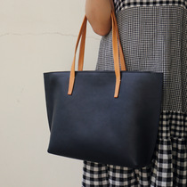 Monkey handmade leather×minimalist TOTE shoulder bag TOTE color neutral bag mens and womens custom lettering