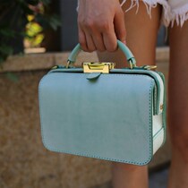 Manly handmade X single shoulder mini briefcase Dulles dulles carry-on bag black customised