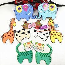 Kindergarten Environment Decoration Materials Foam Elephant giraffes Milk Cow Kitty Wall Stickon Cartoon Home Animal Sticklers